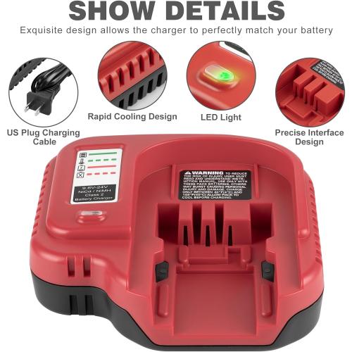 Fast Charger for Black & Decker BDFC240 18V 14.4V 12V 9.6V 24V NiCD NiMH Battery HPB18 HPB18-OPE HPB14 HPB96 HPB24 Replacement for Black and Decker 18V Battery Charger