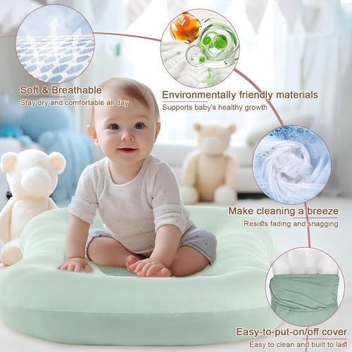 Baby Lounger, Baby Lounger for Newborn, Soft Breathable Washable Infant Lounger WHITE