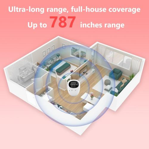 White Wireless Bedwetting Alarm for Boys and Girls USB-C Rechargeable, High Sensitivity, Loud Sound, Strong Vibration, Pee Alarm, Bedwetting Solutions, Potty Training for Kids