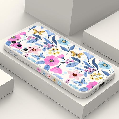 LEECG for Samsung Galaxy S20 Case Creative Flower Pattern Design Dropproof Slim Protective for Galaxy S20 Phone Cover 6.2 inch-Flower White