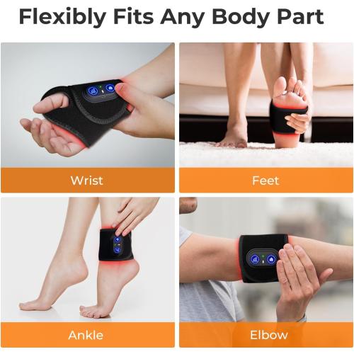 Rechargeable Cordless Red Light Therapy Wrist Wrap for Hand, Wrist, Finger, and Joint Discomfort, Ideal for Office Workers and Sports Enthusiasts