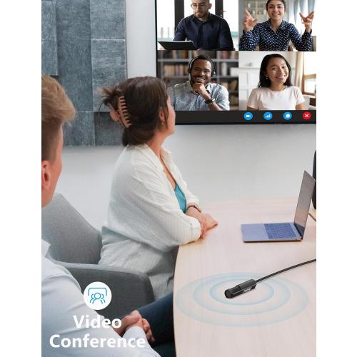 MillSO USB PC Microphone Plug & Play Omnidirectional External Lavalier Mini USB Microphone for Computer, Laptop, YouTube, Meeting, Recording, Podcasting, Gaming - 1.5m/4.9ft