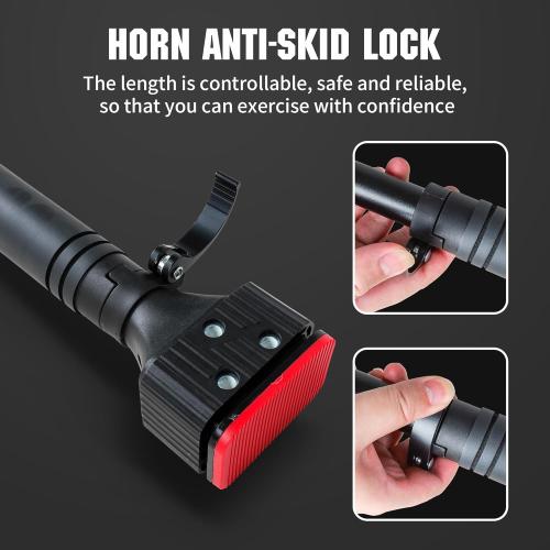 leikefitness Pull-Up Bar For Door Frame Chin Up Bar Upper Body Workout Adjustable Portable Training Pull-Up Bars Bars without Screw - Adjustable Width Locking Mechanism