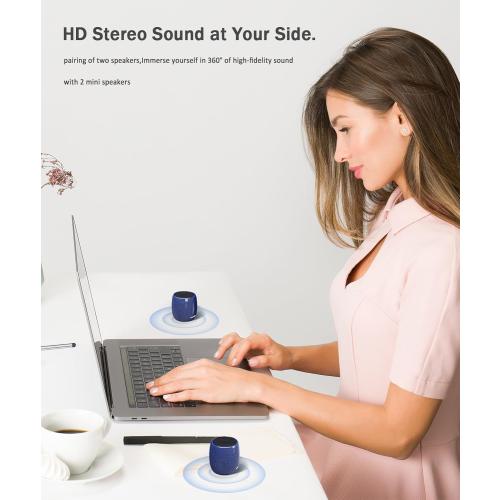 Small Speaker, Bluetooth Speaker with 360°HD Stereo Sound and Robust Bass, Mini Speakers with Hands-Free Call, IP67 Waterproof, Portable Speakers for Shower, Room, Car, Trip, Ideal Gift for Men, Women