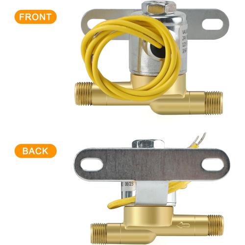 4040 Humidifier Solenoid Replacement Water Valve A2012-S118 for Aprilaire Whole House Model 400, 550, 558, 600M, 600, 700, 700M, 768, 760A Replaces B2035-S2 B2035-S5 B2035-S54-24V 2.3W 60 HZ, Yellow