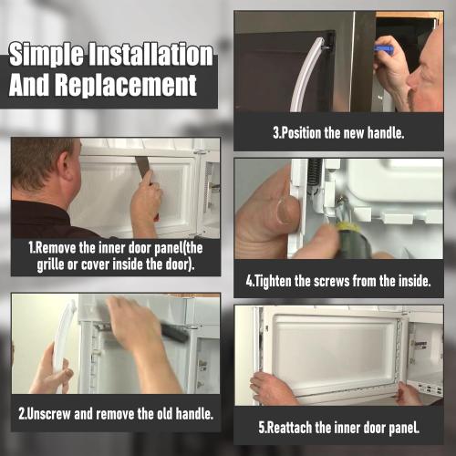 ME16A4021AS Microwave Door Handle Replacement Kit,DE94-04313F,Replacement for Samsung Microwave Oven Door Handle Replacement Parts,Included Screwdriver and Screws-Rose Color