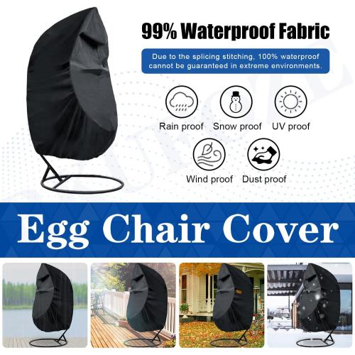 Egg Chair Cushion, Hanging Basket Chair Cushions with Pillow, Soft Outdoor Swing Cushions Replacement with Waterproof Patio Egg Chair Covers (Grey)