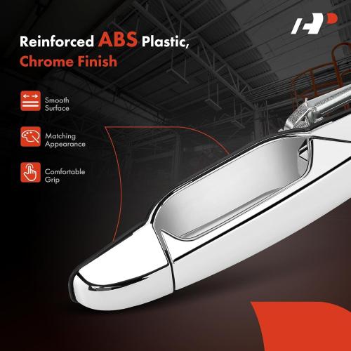 A-Premium - Rear Left Driver Side Exterior Door Handle - Compatible with Chevy, GMC & Cadillac Models - 2007-2014 - Silverado, Sierra, Tahoe, Suburban, Avalanche, Yukon - Replace# 15915659, 25960521