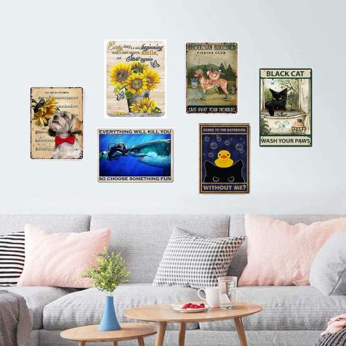 Warning Bull Terrier Vintage Aluminum Metal Sign Retro For Toilet Restroom Home 8x12 Inches