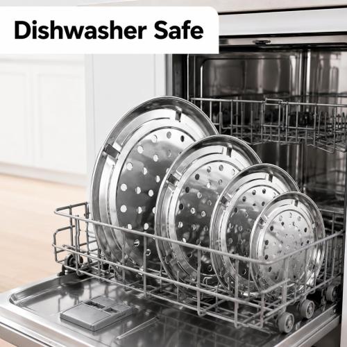 4 Pack Stainless Steel Steamer Rack for Pots, Tamales, Canning