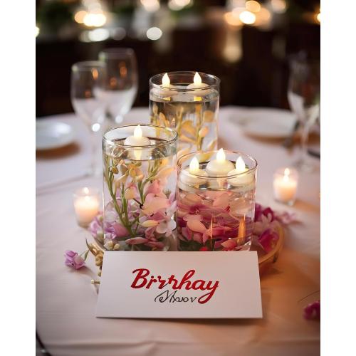 Homemory 200 Hours 35 Pack Flameless Floating Candles, Warm White Led Flickering Tealight Candles in Bulk, Decor for Wedding, Party, Centerpiece, Pool, Christmas