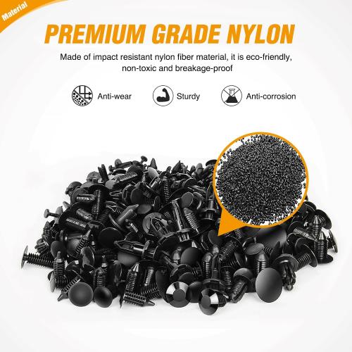 GOOACC 240PCS Bumper Retainer Clips Car Plastic Rivets Fasteners Push Retainer Kit 12 Popular Sizes Auto Push Pin Rivets Set -Door Trim Panel Fender Clips for GM Ford Toyota Honda Chrysler