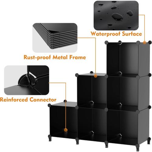 HOMIDEC Closet Organizers and Storage, 9 Cube Storage Organizer, Black