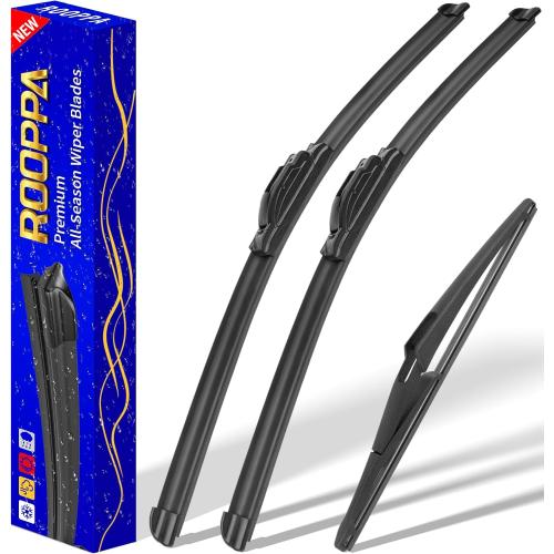 3 wipers Replacement for 2013-2021 2022 2023 Nissan Pathfinder, Windshield Wiper Blades Original Equipment Replacement - 26/17/12 (Set of 3) U/J HOOK