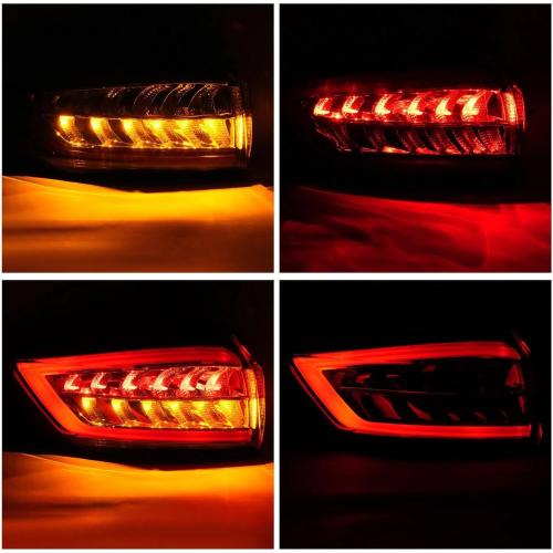 Rear Left Outer Side LED Tail Light For 2015-2018 Ford Edge Sport/Titanium Brake Lamp Amber Turn Signal Light Replacement Driver Side FO2800244 FT4Z13405B FT4Z13405D HT4Z13405B w/Bulbs&Harness