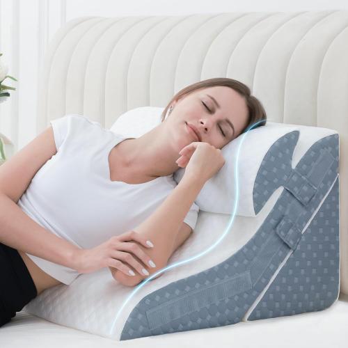 Bed Wedge Pillow for Sleeping, 20-in-1 Adjustable Pillow Wedge Acid Reflux Pillow, 9 &12 & 20 Inch 3-in-1 Incline Wedge Pillow for Back Pain Relief, Gerd, Snoring