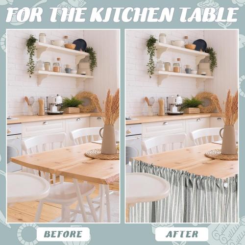 Cabinet Dishwasher Hidden Curtains with Telescopic Rod and Rod Clamp Dishwasher Desk 35 x 39 Inches Curtain for Kitchen Under Sink Washing Machine(Sage Green)