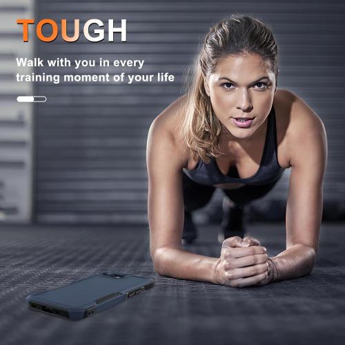 RMOCR for iPhone 16e Case & iPhone 17e Case, with Screen Protector,Military Grade Heavy Duty Shockproof Phone Cover with Wrist Lanyard Strap for iPhone 16e & iPhone 17e,Navy Blue