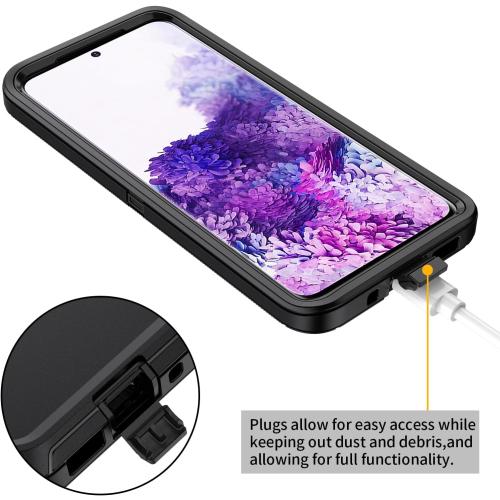 for Galaxy S20 5g Case,Shockproof Dropproof Dustproof 3-Layer Full Body Protection Rugged Heavy Duty High Impact Hard Cover Case for Galaxy S20 6.2 inch,Black