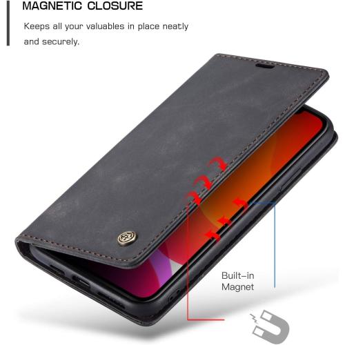 SINIANL iPhone 11 Wallet Case iPhone 11 Leather Case, Book Folding Flip Case with Kickstand Credit Card Slot Magnetic Closure Protective Cover for Apple iPhone 11 2019 6.1 inch - Black