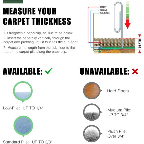 Office Chair Mat for Carpet, tixpol 46 x 60 Large Chair Mat for Carpeted Floors, Non-Slip Carpet Protector Mat with Spikes, Heavy-Duty Under Desk Floor Mat for Home Office Use (Black)