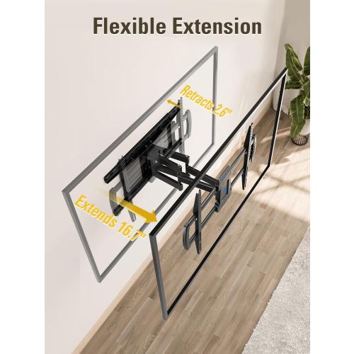 Mounting Dream TV Wall Mount for Most 42-84 Inch TVs, Full Motion TV Mount