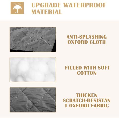 2 Pcs Thermal Insulated Door Curtains Fit Door Size 32'' X 80'', Winter Doorway Blankets Upgraded Oxford Cloth Thicken Cotton Filled, Thermal Covers to Keep Cold Out, Grey