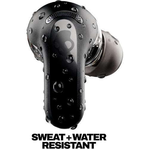 Skullcandy Rail ANC Wireless Earbuds, Bluetooth Headphones, Active Noise Cancelling, Up to 38 Hours Battery, Microphone for iPhone Android, Customizable via Skull-iQ App - True Black