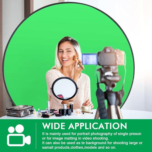 Size 57 Portable Green Screen Chair, 57 in Greenscreen Backdrop with Stand Double Sided Foldable Green Background, Chroma Key, for Photography Streaming Gaming Photo Zoom Video Chats and Meeting
