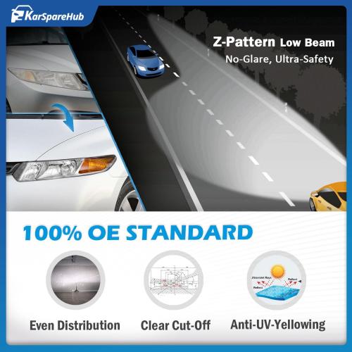 Headlights Assembly for 2012-2015 Honda Civic 4Dr Sedan, for 2012-2013 Honda Civic 2Dr Coupe Headlamp Replacement Driver & Passenger Side