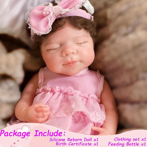 13 Inch Pascale Baby Girl Full Body Soft Silicone Reborn Baby Doll, Not Vinyl Dolls, Life Like Reborn Dolls with Hand Rooted Hair