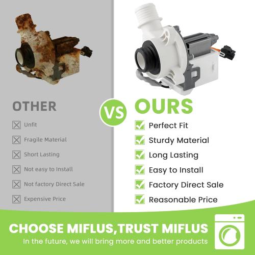 290d1201g003 Washer Drain Pump/WH23X28418 Washer Drain Pump Compatible for G-E,Hot-point by MIFLUS,Replaces B40-3A01,B30-3A02,WH23X24178,290D1201G001,290D1201G002
