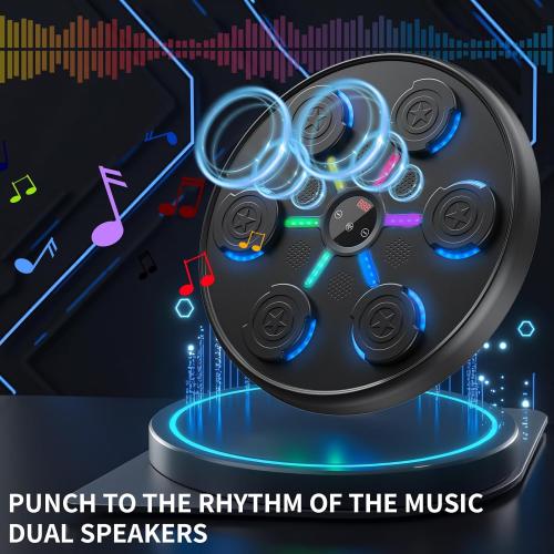 Upgrade and Larger,Music Boxing Machine with Boxing Gloves,2025 New Smart Bluetooth Music Boxing Machine,Wall-Mounted Exercise Equipment for Home,One Punch Boxing Game Machine for Kids and Adults