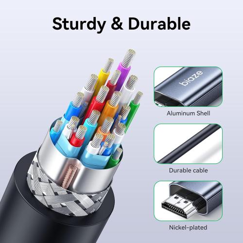 USB 3.0 to HDMI Cable 5Ft, 1080P@60Hz 5Gbps USB to HDMI Adpter High Speed for Connecting Laptop/PC/PS5/Xbox/Switch to TV/Monitor/Projector, Screen Mirroring and Display Extension