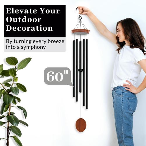 60 Extra Large Wind Chimes for Outside Deep Tone - Soothing Wind Chimes Outdoor Unique, Big Huge Long Windchimes for Outside for Outdoors