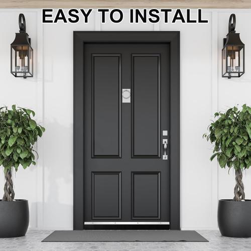 Lounsweer 2 Pcs 2.5 x 39.3 Inch Brush Door Sweep PP Hair Aluminum Door Sweep Bottom for Exterior Home Garage Alloy Brush for Exterior and Interior Sealing Gaps Keeps Out Cold Air, Dust