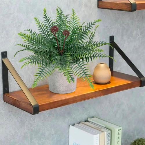 Artificial Boston Fern Potted Plants 15'' Fake Greenery Shrubs Plants in Pot for Home Office Living Room Desk Shelf Inddor and Outdoor Decoration
