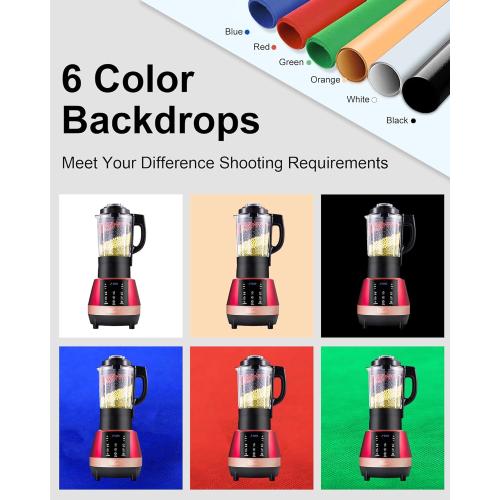 PULUZ Light Box Photography, 24x24 inch Large Photo Studio Light Box, Professional Dimmable Photo Booth with 120 LED Lights & 6 Backdrops for Jewelry and Food Items Product Photography