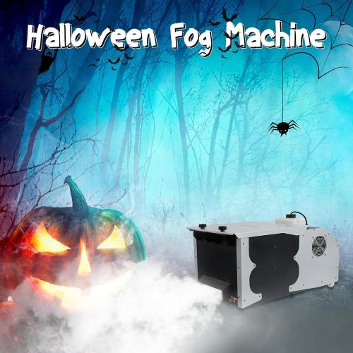 Fog Machine Low Lying, 1500W Smoke Machine Stage Fog Maker Fogger 18000CFM with Remote & Wired control for Halloween Wedding Party Stage Effect