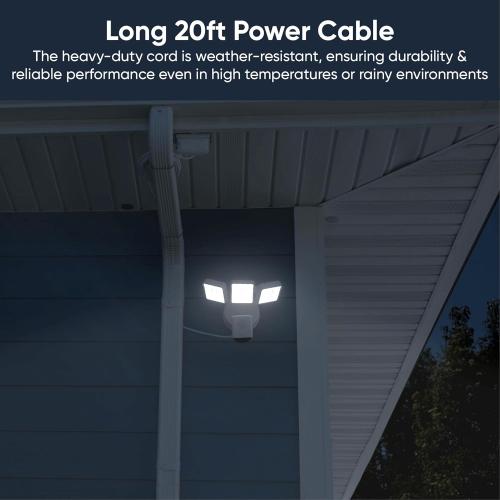 Wyze Floodlight Cam Plug-in Mount for Wyze Floodlight Cameras v1/v2/Pro, Electrical Box with 20ft Weather-Resistant Outdoor Power Cable, Easy Installation (White)