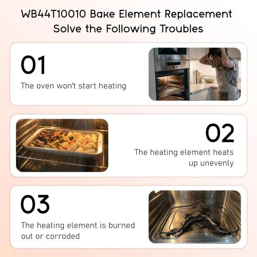 WB44T10010 Oven Element Replacement fit for GE-Spectra,Oven Element fit for KEN.MORE 911 Oven Bottom Heating Element,164D3871P001 JBS55WK2WW JBP67BH1WH JBP64WB4WW JBP64BH2WH JBP62DM2BB prime&swift