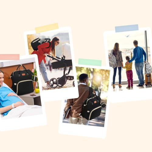 Diaper Bag Backpack with Changing Pad Pacifier Case, Baby Bag for Boy Girl Toddler - Large,Stylish, Waterproof Travel Quilted Diaper Bag for Mom - Baby Shower Gifts, Black