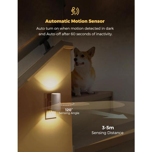 L LOHAS LED Motion Sensor Night Light Plug in, [2 Pack] Motion Activated Night Light, 0-100LM Dimmable, Soft White 3000K, Motion Sensor Light Indoor for Bathroom Hallway Bedroom Stairway Kids Elderly