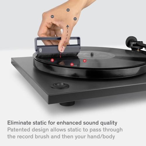 Boundless Audio Record Cleaner Kit - 2-Piece Vinyl Cleaning Kit Includes Record Brush & Stylus Cleaner - Carbon Fiber Anti-Static Vinyl & Stylus Brushes