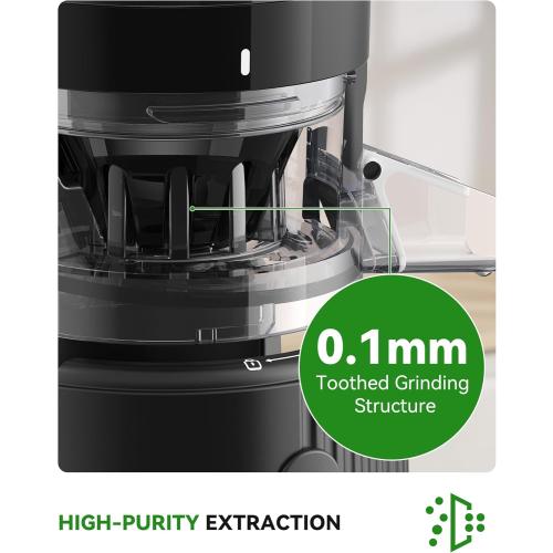 ACOQOOS Cold Press Juicer Machines with 8 Glass Juice Bottles, Cold Press Juicer Whole Fruit and Vegetable with 4.3 Feeding Chute, Easy to Clean Juicers with 2 Cups, Masticating Juicer Black (  The engine doesn’t turn on or off )