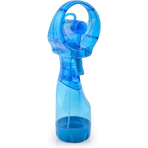 O2COOL Deluxe Handheld Battery Powered Water Misting Fan (Light Blue)