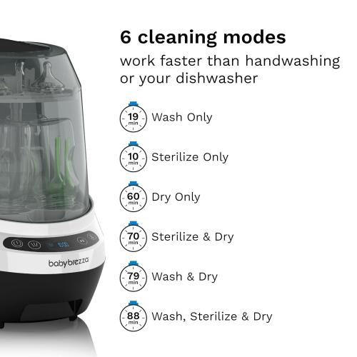 ‼️has stains and may be broken pieces‼️Baby Brezza Baby Bottle Washer Pro - Clinically Proven Better Cleaning - Washer, Sterilizer   Dryer In One Appliance for Essentials like Bottles   Pump Parts – Machine Replaces Brushes   Racks