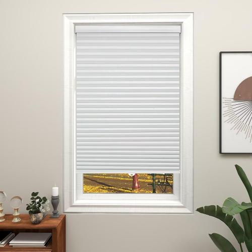 Changshade Honeycomb Shades Cordless for Indoor Windows, Cellular Blinds Blackout Shade for Bedroom Bathroom Heat Blocking Thermal Insulated 1.5 Inch Accordion Window Pleated Shades, 44 Wx72H, White