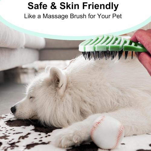 Small Dog Grooming Brush - Perfect for Shih Tzus, Yorkies, and Maltipoos - Ideal Puppy Hair Brushes for Maltese and Small Breeds (Light Green)