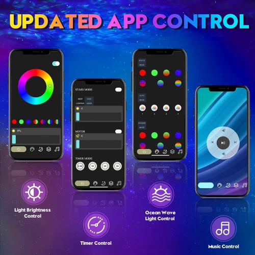 Star Projector, ZonQoonz Galaxy Projector with APP Remote Control,Music Speaker Aurora Projector, Night Light Projector for Kids Adults Gaming Room, Home Theater, Birthday, Party